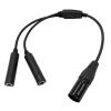 JUYODE Airbus 5 Pin XLR General Aviation Headset Adapter to GA Dual Plug Connector Pilot Aircraft Airplane PJ-068 PJ-055 Fixed Wing for Bose Headphones Converter Extension Cable view 1
