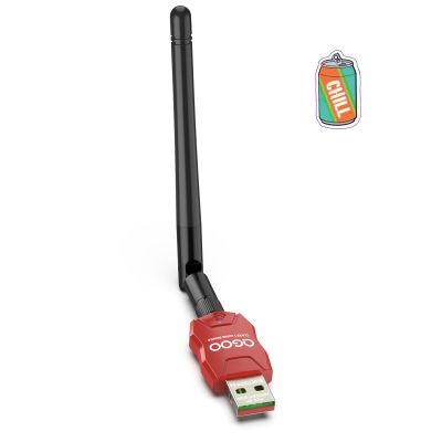 Class 1 Long Range Bluetooth Adapter for PC, QGOO USB Bluetooth Adapter for PC 5.3+EDR, Dongle Receiver Support Windows10/8.1/8/7red-189
