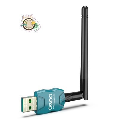 Class 1 Long Range Bluetooth Adapter for PC, QGOO USB Bluetooth Adapter for PC 5.3+EDR, Dongle Receiver Support Windows10/8.1/8/7green-209