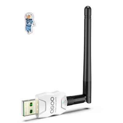 Class 1 Long Range Bluetooth Adapter for PC, QGOO USB Bluetooth Adapter for PC 5.3+EDR, Dongle Receiver Support Windows10/8.1/8/7white-077