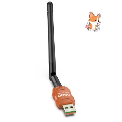 Class 1 Long Range Bluetooth Adapter for PC, QGOO USB Bluetooth Adapter for PC 5.3+EDR, Dongle Receiver Support Windows10/8.1/8/7orange-230