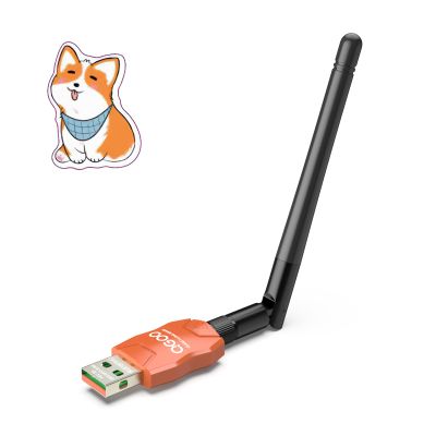 Class 1 Long Range Bluetooth Adapter for PC, QGOO USB Bluetooth Adapter for PC 5.3+EDR, Dongle Receiver Support Windows10/8.1/8/7orange-237