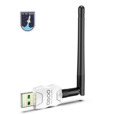 Class 1 Long Range Bluetooth Adapter for PC, QGOO USB Bluetooth Adapter for PC 5.3+EDR, Dongle Receiver Support Windows10/8.1/8/7white-130
