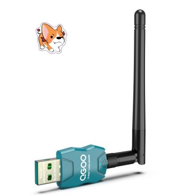 Class 1 Long Range Bluetooth Adapter for PC, QGOO USB Bluetooth Adapter for PC 5.3+EDR, Dongle Receiver Support Windows10/8.1/8/7green-016