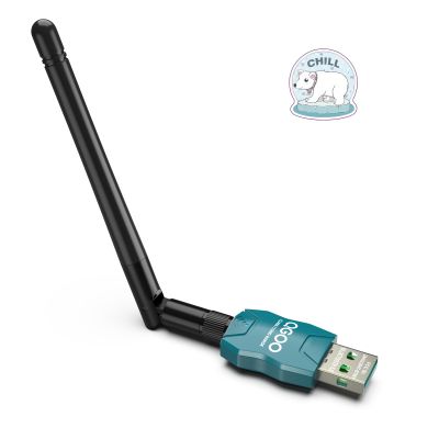 Class 1 Long Range Bluetooth Adapter for PC, QGOO USB Bluetooth Adapter for PC 5.3+EDR, Dongle Receiver Support Windows10/8.1/8/7green-196