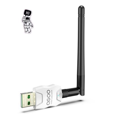 Class 1 Long Range Bluetooth Adapter for PC, QGOO USB Bluetooth Adapter for PC 5.3+EDR, Dongle Receiver Support Windows10/8.1/8/7white-185