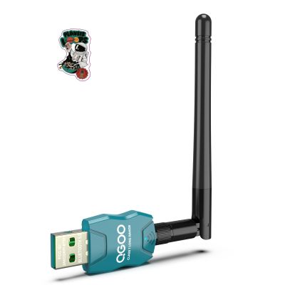 Class 1 Long Range Bluetooth Adapter for PC, QGOO USB Bluetooth Adapter for PC 5.3+EDR, Dongle Receiver Support Windows10/8.1/8/7green-229