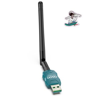 Class 1 Long Range Bluetooth Adapter for PC, QGOO USB Bluetooth Adapter for PC 5.3+EDR, Dongle Receiver Support Windows10/8.1/8/7green-073