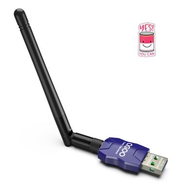 Class 1 Long Range Bluetooth Adapter for PC, QGOO USB Bluetooth Adapter for PC 5.3+EDR, Dongle Receiver Support Windows10/8.1/8/7blue-176