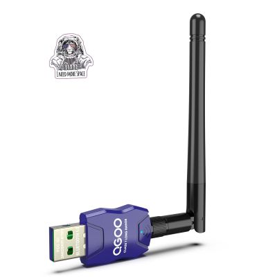 Class 1 Long Range Bluetooth Adapter for PC, QGOO USB Bluetooth Adapter for PC 5.3+EDR, Dongle Receiver Support Windows10/8.1/8/7blue-076