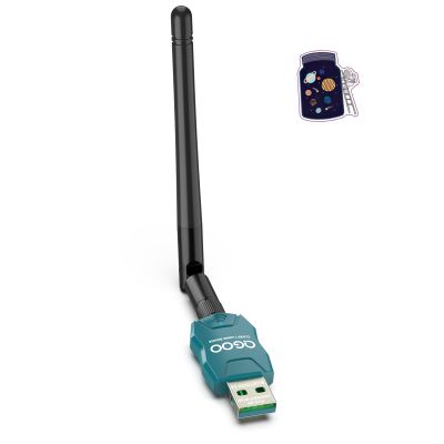 Class 1 Long Range Bluetooth Adapter for PC, QGOO USB Bluetooth Adapter for PC 5.3+EDR, Dongle Receiver Support Windows10/8.1/8/7green-068
