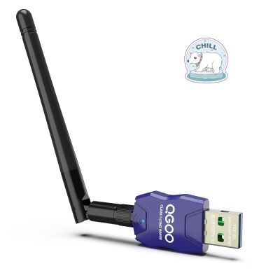 Class 1 Long Range Bluetooth Adapter for PC, QGOO USB Bluetooth Adapter for PC 5.3+EDR, Dongle Receiver Support Windows10/8.1/8/7blue-124