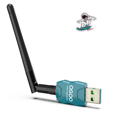 Class 1 Long Range Bluetooth Adapter for PC, QGOO USB Bluetooth Adapter for PC 5.3+EDR, Dongle Receiver Support Windows10/8.1/8/7green-075