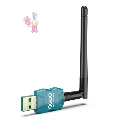 Class 1 Long Range Bluetooth Adapter for PC, QGOO USB Bluetooth Adapter for PC 5.3+EDR, Dongle Receiver Support Windows10/8.1/8/7green-214