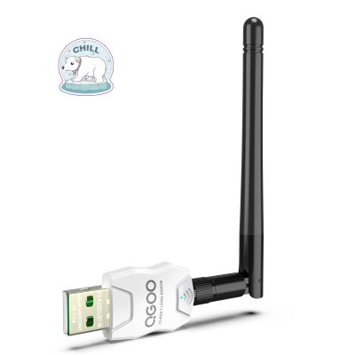 Class 1 Long Range Bluetooth Adapter for PC, QGOO USB Bluetooth Adapter for PC 5.3+EDR, Dongle Receiver Support Windows10/8.1/8/7white-154