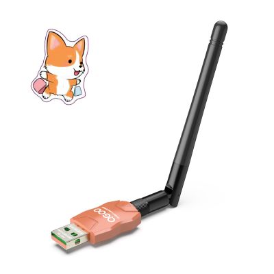 Class 1 Long Range Bluetooth Adapter for PC, QGOO USB Bluetooth Adapter for PC 5.3+EDR, Dongle Receiver Support Windows10/8.1/8/7orange-244