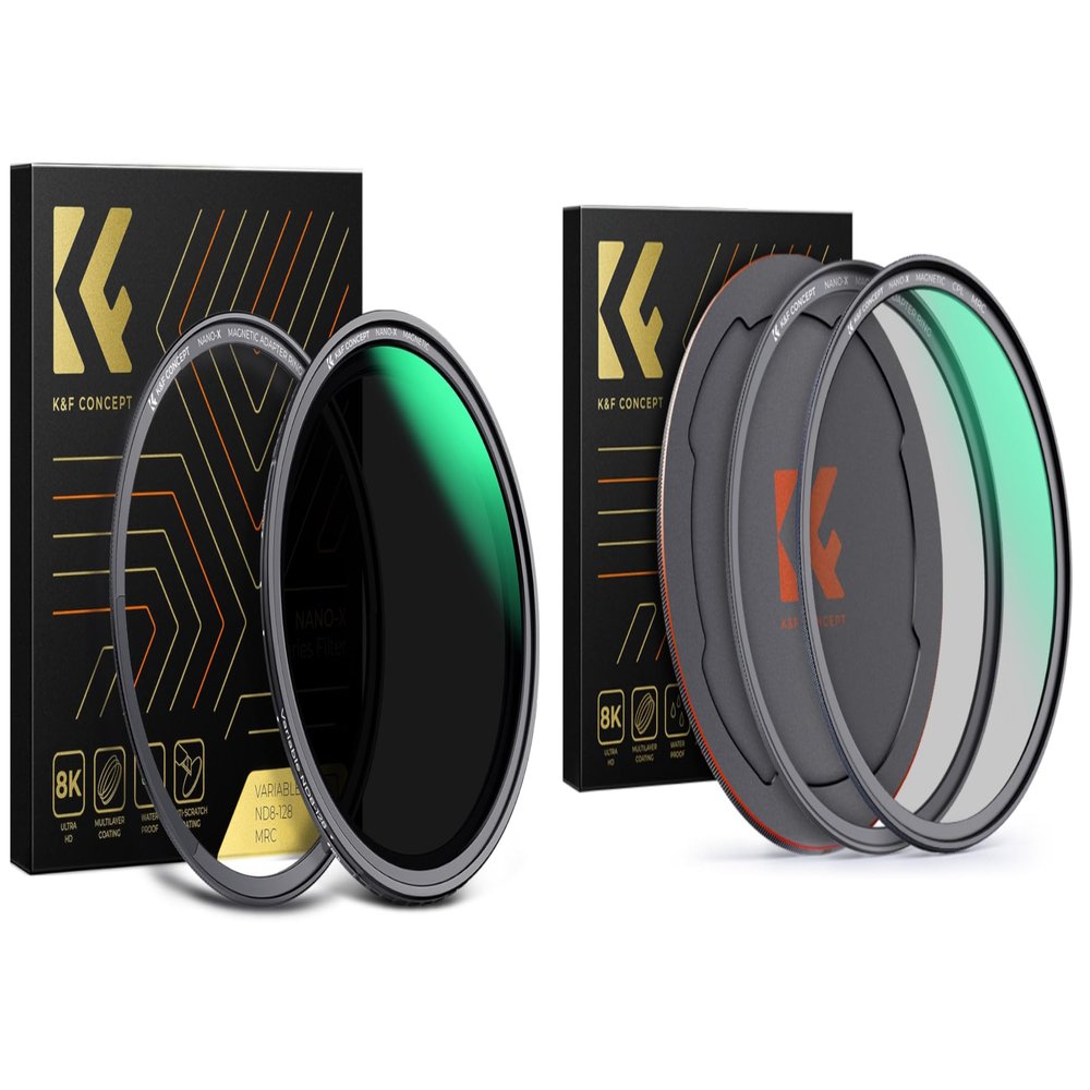 62mm Magnetic Variable ND8-128 Lens Filter+CPL Filters Kit (2 Pcs) 3-7 Stops Adjustable & Circular Polarizer Lens Filters Kit with 28 Multi-Coated (Nano-X Series)