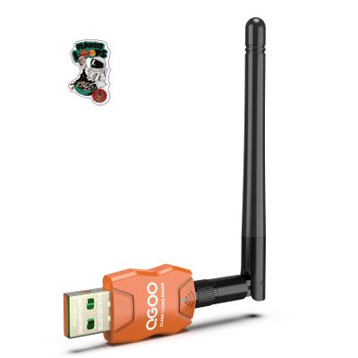 Class 1 Long Range Bluetooth Adapter for PC, QGOO USB Bluetooth Adapter for PC 5.3+EDR, Dongle Receiver Support Windows10/8.1/8/7orange-175