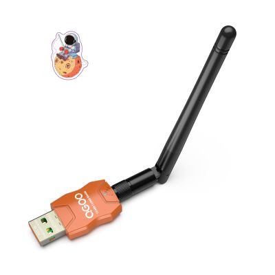 Class 1 Long Range Bluetooth Adapter for PC, QGOO USB Bluetooth Adapter for PC 5.3+EDR, Dongle Receiver Support Windows10/8.1/8/7orange-131