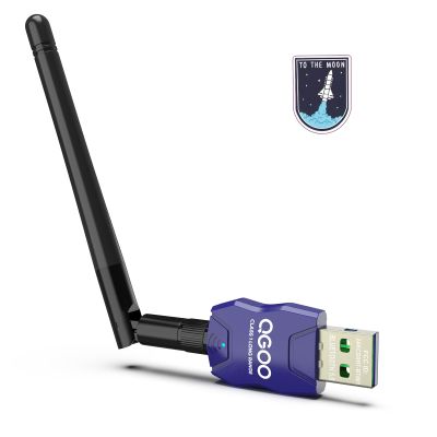 Class 1 Long Range Bluetooth Adapter for PC, QGOO USB Bluetooth Adapter for PC 5.3+EDR, Dongle Receiver Support Windows10/8.1/8/7blue-109