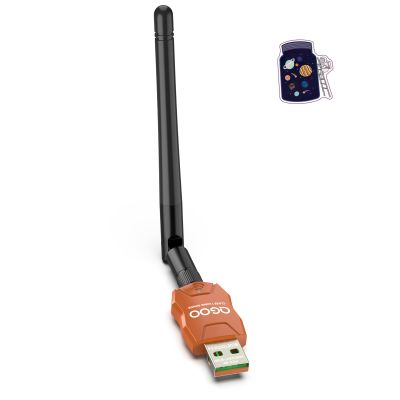 Class 1 Long Range Bluetooth Adapter for PC, QGOO USB Bluetooth Adapter for PC 5.3+EDR, Dongle Receiver Support Windows10/8.1/8/7orange-086