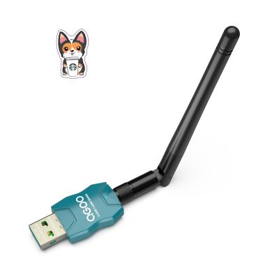 Class 1 Long Range Bluetooth Adapter for PC, QGOO USB Bluetooth Adapter for PC 5.3+EDR, Dongle Receiver Support Windows10/8.1/8/7green-012