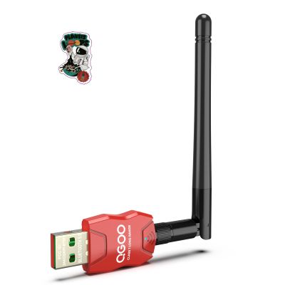 Class 1 Long Range Bluetooth Adapter for PC, QGOO USB Bluetooth Adapter for PC 5.3+EDR, Dongle Receiver Support Windows10/8.1/8/7red-182