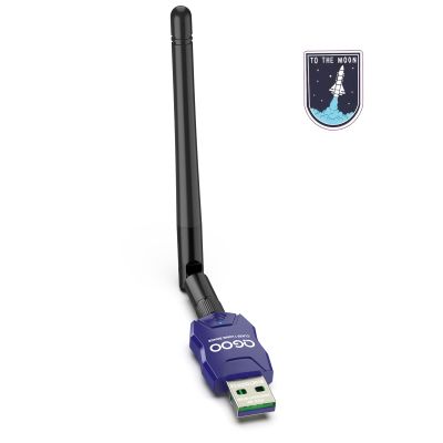 Class 1 Long Range Bluetooth Adapter for PC, QGOO USB Bluetooth Adapter for PC 5.3+EDR, Dongle Receiver Support Windows10/8.1/8/7blue-107