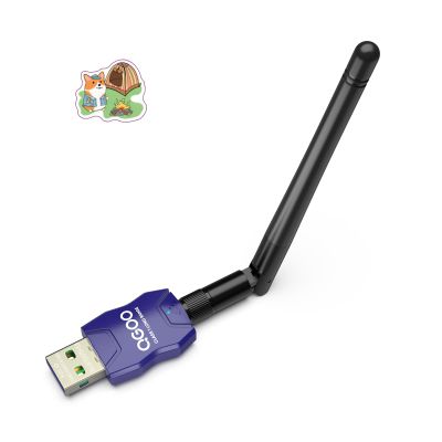 Class 1 Long Range Bluetooth Adapter for PC, QGOO USB Bluetooth Adapter for PC 5.3+EDR, Dongle Receiver Support Windows10/8.1/8/7blue-027