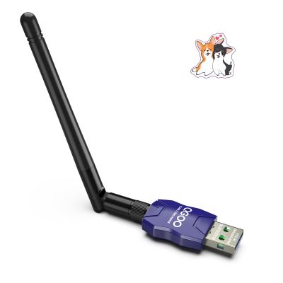Class 1 Long Range Bluetooth Adapter for PC, QGOO USB Bluetooth Adapter for PC 5.3+EDR, Dongle Receiver Support Windows10/8.1/8/7blue-040