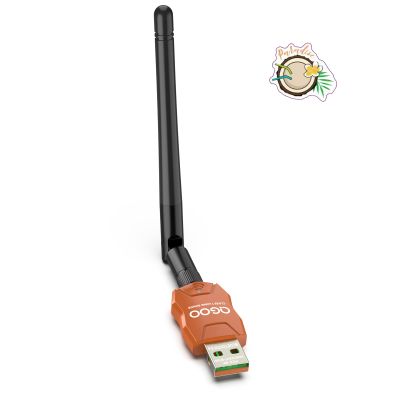 Class 1 Long Range Bluetooth Adapter for PC, QGOO USB Bluetooth Adapter for PC 5.3+EDR, Dongle Receiver Support Windows10/8.1/8/7orange-156