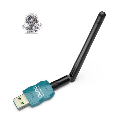Class 1 Long Range Bluetooth Adapter for PC, QGOO USB Bluetooth Adapter for PC 5.3+EDR, Dongle Receiver Support Windows10/8.1/8/7green-078
