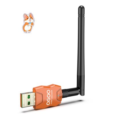 Class 1 Long Range Bluetooth Adapter for PC, QGOO USB Bluetooth Adapter for PC 5.3+EDR, Dongle Receiver Support Windows10/8.1/8/7orange-216
