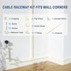 Cord Cover Wall Raceway Kit - 157" Cable Concealer, Wire Hiders for TV Wall Mounting and Wire Management, Beige view 4