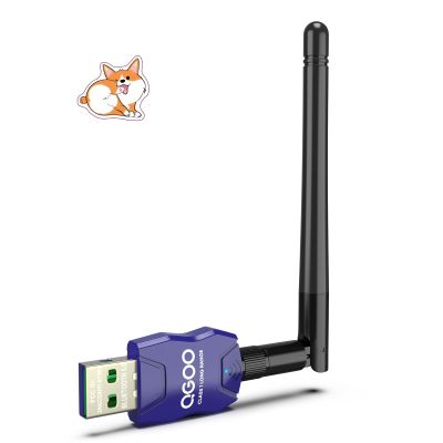 Class 1 Long Range Bluetooth Adapter for PC, QGOO USB Bluetooth Adapter for PC 5.3+EDR, Dongle Receiver Support Windows10/8.1/8/7blue-209