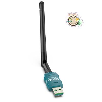 Class 1 Long Range Bluetooth Adapter for PC, QGOO USB Bluetooth Adapter for PC 5.3+EDR, Dongle Receiver Support Windows10/8.1/8/7green-211
