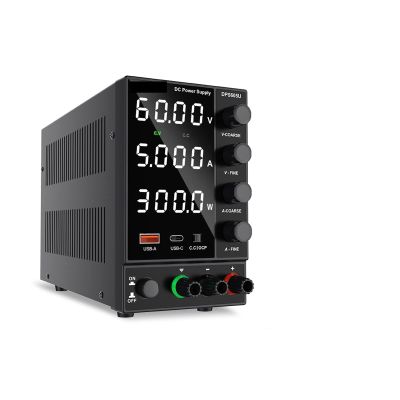 PULME dc Power Supply Adjustable 4-Digit DC Power Supply Lab Power Supply 30V 10A 60V 5A Switching Power Supply DPS3010U AC220V 110V (Color : DPS605U 60V 5A)