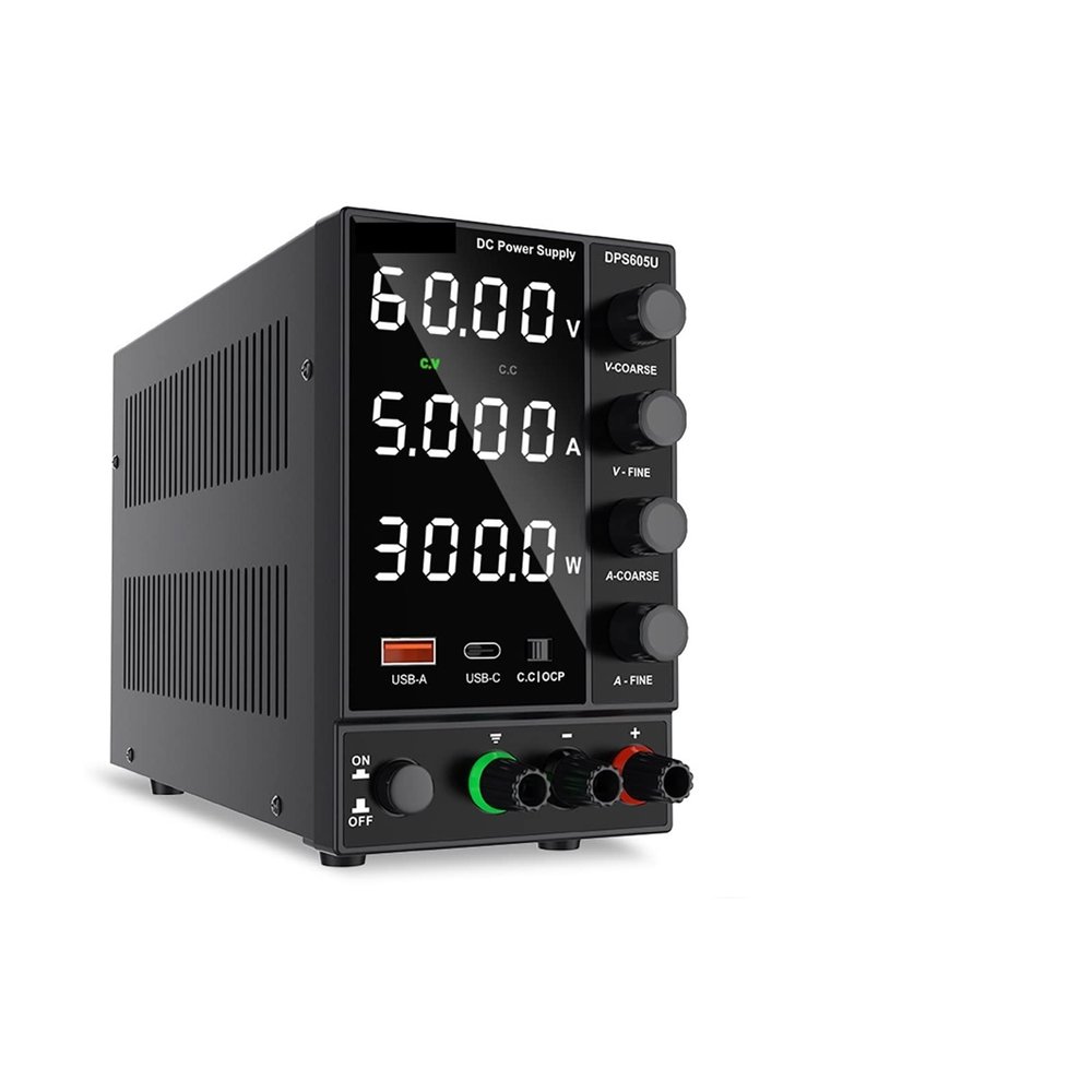 PULME dc Power Supply Adjustable 4-Digit DC Power Supply Lab Power Supply 30V 10A 60V 5A Switching Power Supply DPS3010U AC220V 110V (Color : DPS605U 60V 5A)