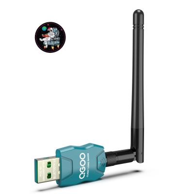 Class 1 Long Range Bluetooth Adapter for PC, QGOO USB Bluetooth Adapter for PC 5.3+EDR, Dongle Receiver Support Windows10/8.1/8/7green-105