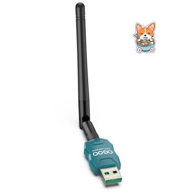 Class 1 Long Range Bluetooth Adapter for PC, QGOO USB Bluetooth Adapter for PC 5.3+EDR, Dongle Receiver Support Windows10/8.1/8/7green-007