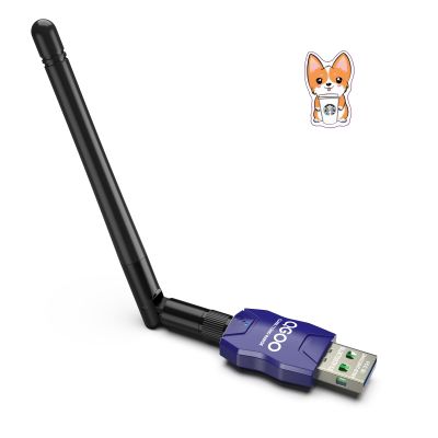 Class 1 Long Range Bluetooth Adapter for PC, QGOO USB Bluetooth Adapter for PC 5.3+EDR, Dongle Receiver Support Windows10/8.1/8/7blue-222