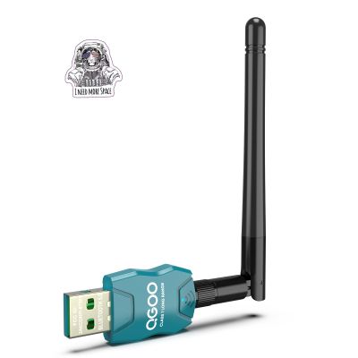 Class 1 Long Range Bluetooth Adapter for PC, QGOO USB Bluetooth Adapter for PC 5.3+EDR, Dongle Receiver Support Windows10/8.1/8/7green-077