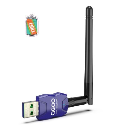 Class 1 Long Range Bluetooth Adapter for PC, QGOO USB Bluetooth Adapter for PC 5.3+EDR, Dongle Receiver Support Windows10/8.1/8/7blue-168
