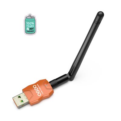 Class 1 Long Range Bluetooth Adapter for PC, QGOO USB Bluetooth Adapter for PC 5.3+EDR, Dongle Receiver Support Windows10/8.1/8/7orange-137