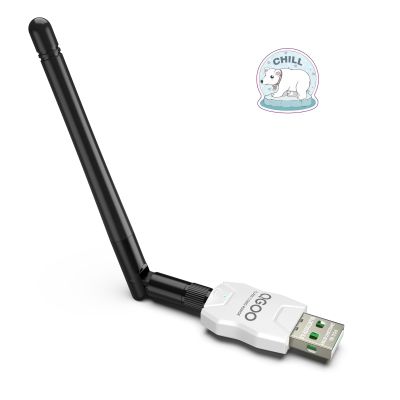 Class 1 Long Range Bluetooth Adapter for PC, QGOO USB Bluetooth Adapter for PC 5.3+EDR, Dongle Receiver Support Windows10/8.1/8/7white-157