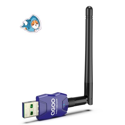 Class 1 Long Range Bluetooth Adapter for PC, QGOO USB Bluetooth Adapter for PC 5.3+EDR, Dongle Receiver Support Windows10/8.1/8/7blue-183