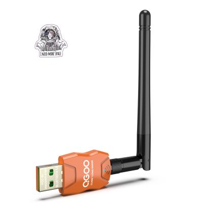Class 1 Long Range Bluetooth Adapter for PC, QGOO USB Bluetooth Adapter for PC 5.3+EDR, Dongle Receiver Support Windows10/8.1/8/7orange-094