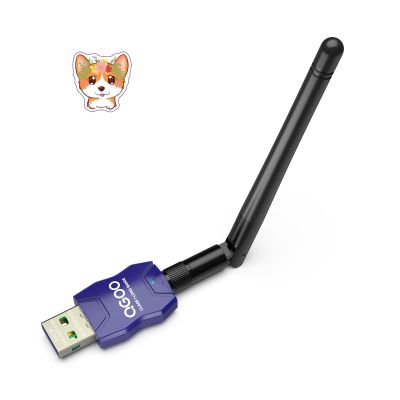 Class 1 Long Range Bluetooth Adapter for PC, QGOO USB Bluetooth Adapter for PC 5.3+EDR, Dongle Receiver Support Windows10/8.1/8/7blue-032