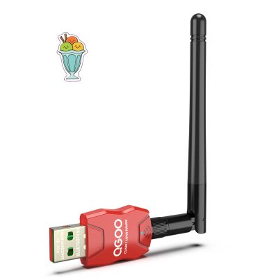 Class 1 Long Range Bluetooth Adapter for PC, QGOO USB Bluetooth Adapter for PC 5.3+EDR, Dongle Receiver Support Windows10/8.1/8/7red-142