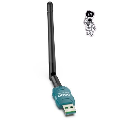 Class 1 Long Range Bluetooth Adapter for PC, QGOO USB Bluetooth Adapter for PC 5.3+EDR, Dongle Receiver Support Windows10/8.1/8/7green-226